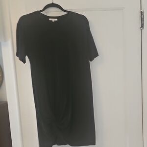 Black Knot-Front Dress